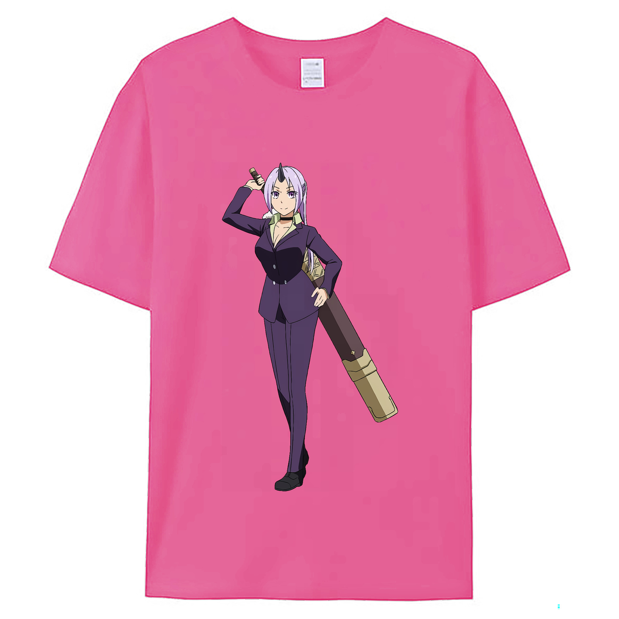 （画像用） 転スラ Regarding Reincarnated to Slime レディースカジュアルプリントTシャツ（綿100％）